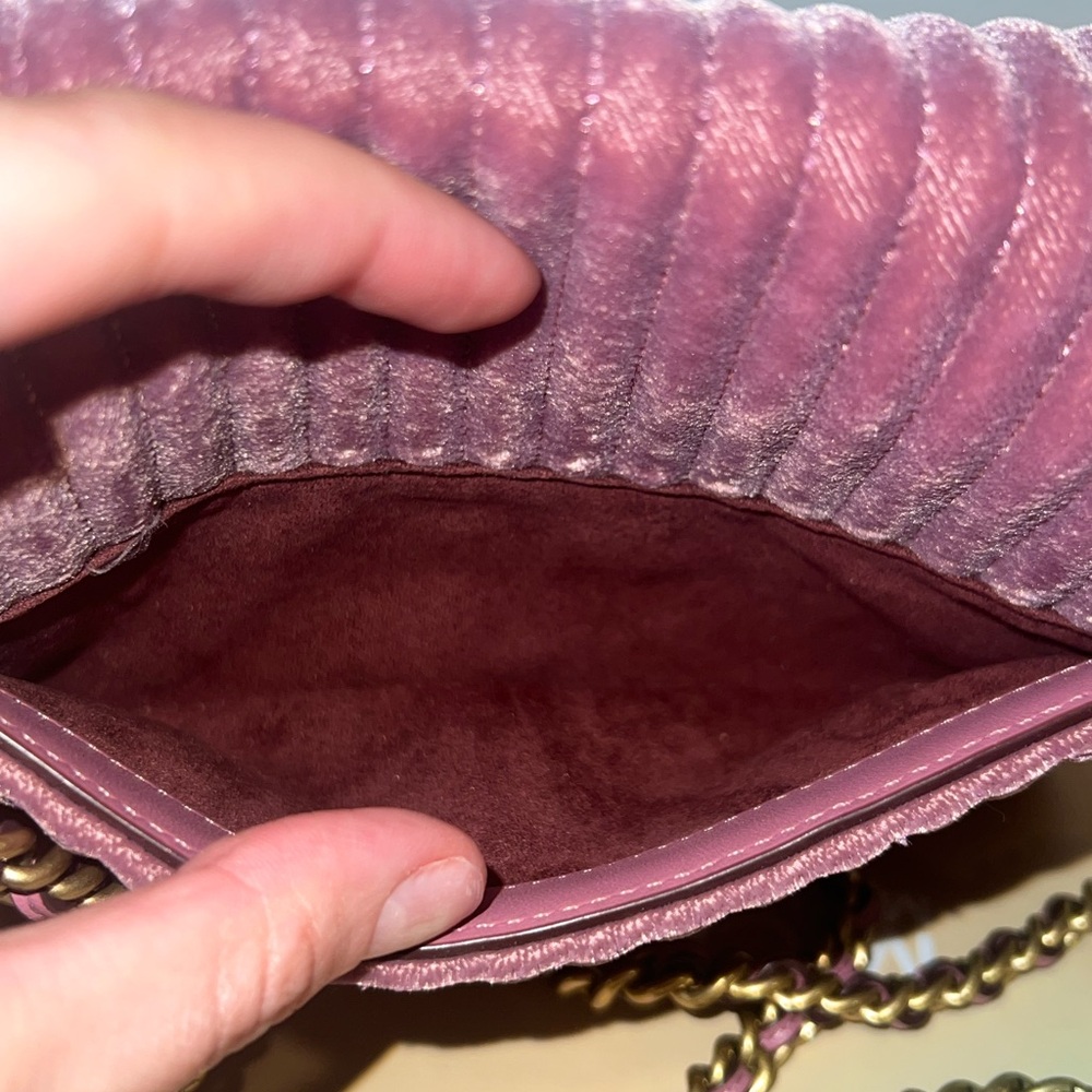 Coach Pink Velvet Parker 19 Quilted Shoulder Bag with Woven strap - Picture 8 of 10